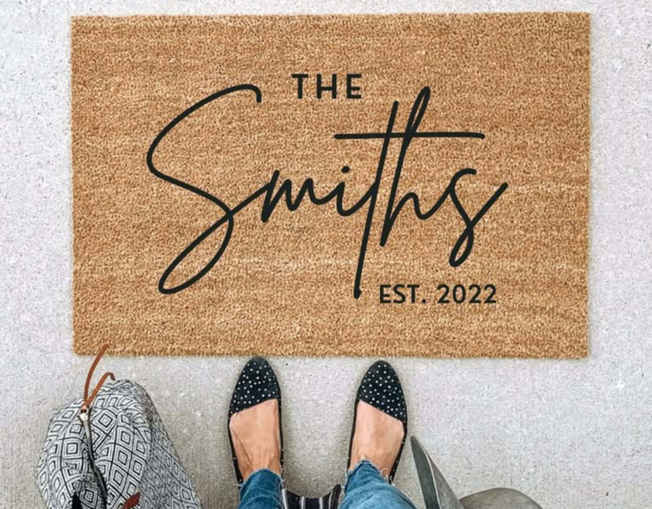 Custom welcome doormat