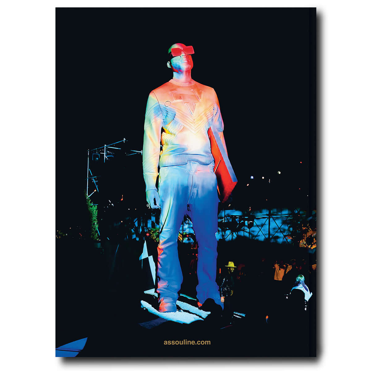 Assouline Louis Vuitton: Virgil Abloh book cover featuring a colorful statue representing the designer's creativity.