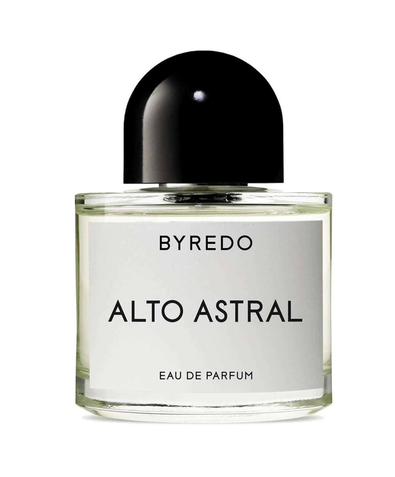 Byredo Alto Astral Eau de Parfum bottle showcasing its minimalist design and elegant packaging.