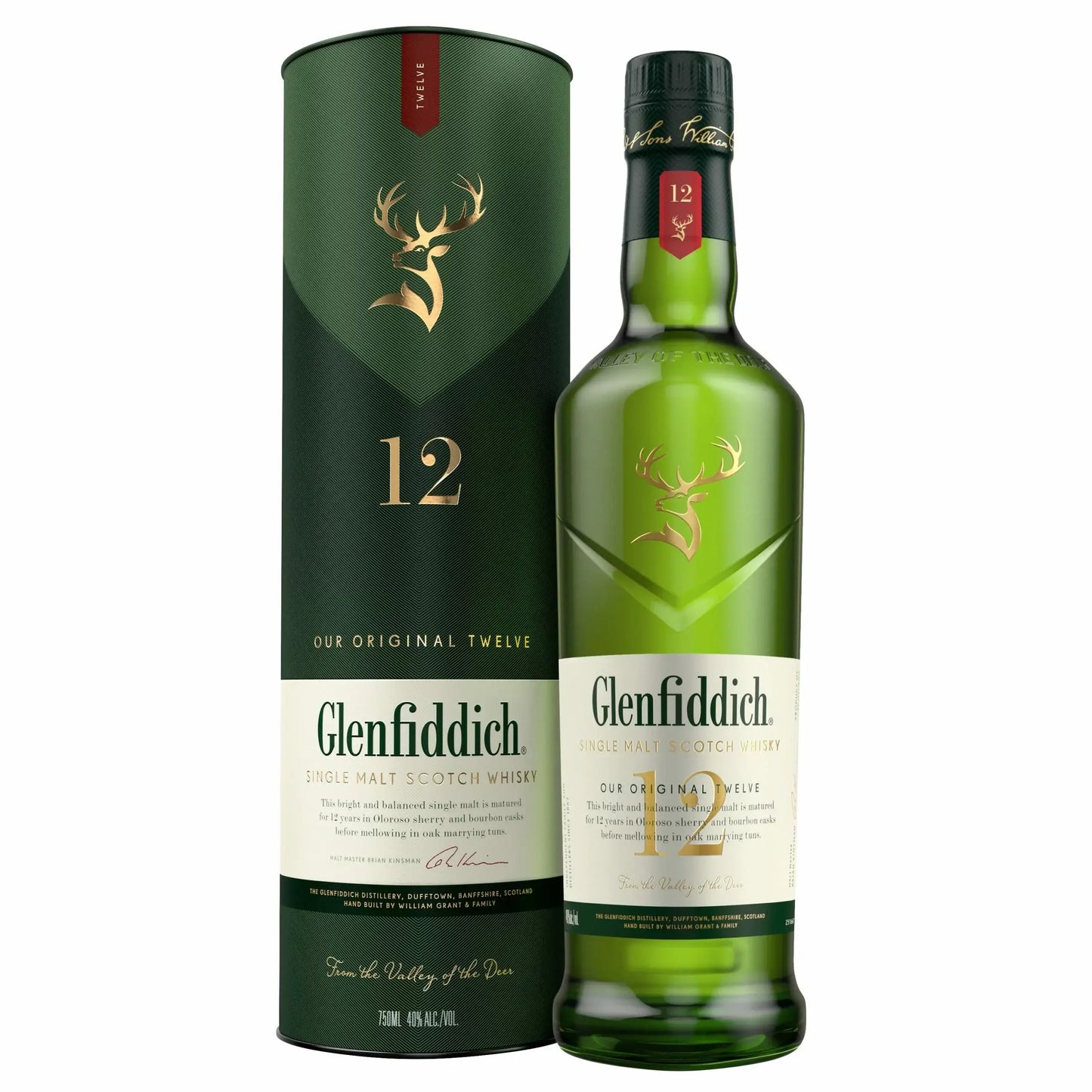 Glenfiddich 12 Year Old Single Malt Scotch Whiskky 750ml