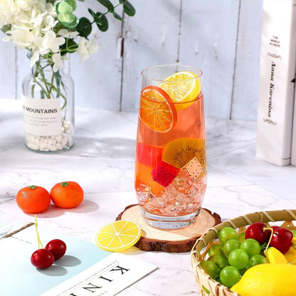 Tall Crystal Drinking Glass