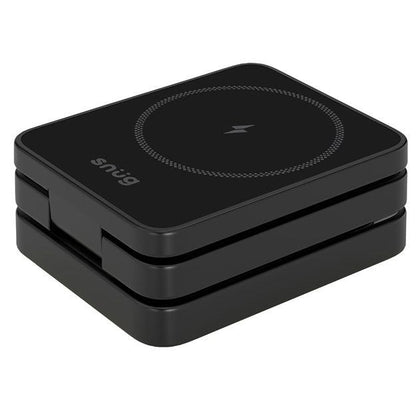 Snug 3-In-1 Magnetic Wireless Travel Charger - Black