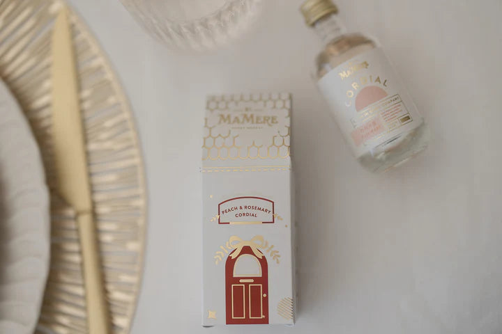 MA MÈRE CONFECTIONS Mini Festive house Red & Gold - Mini Peach Cordial
