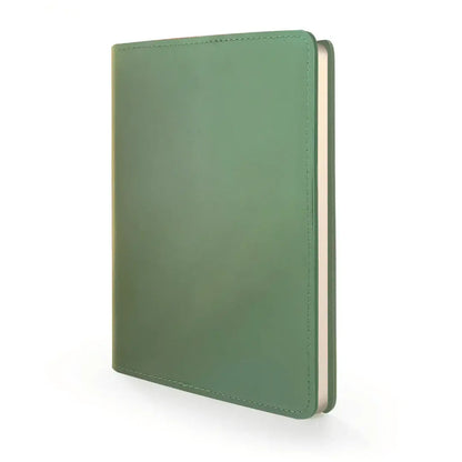 RUSTIK COLOURFUL LEATHER SLIP ON COVER + JOURNAL shown in green leather finish, perfect for journalling and self-expression.