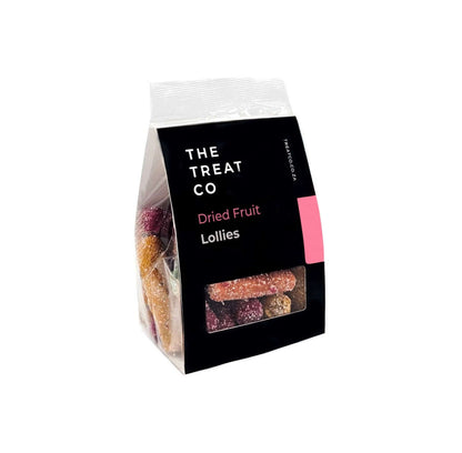 Dried Fruit Lollies in a package, colorful and flavorful snacks from The Treat Co.