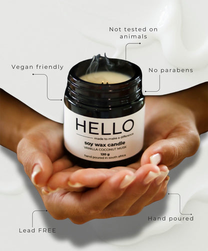 Hello Soy Wax Candle