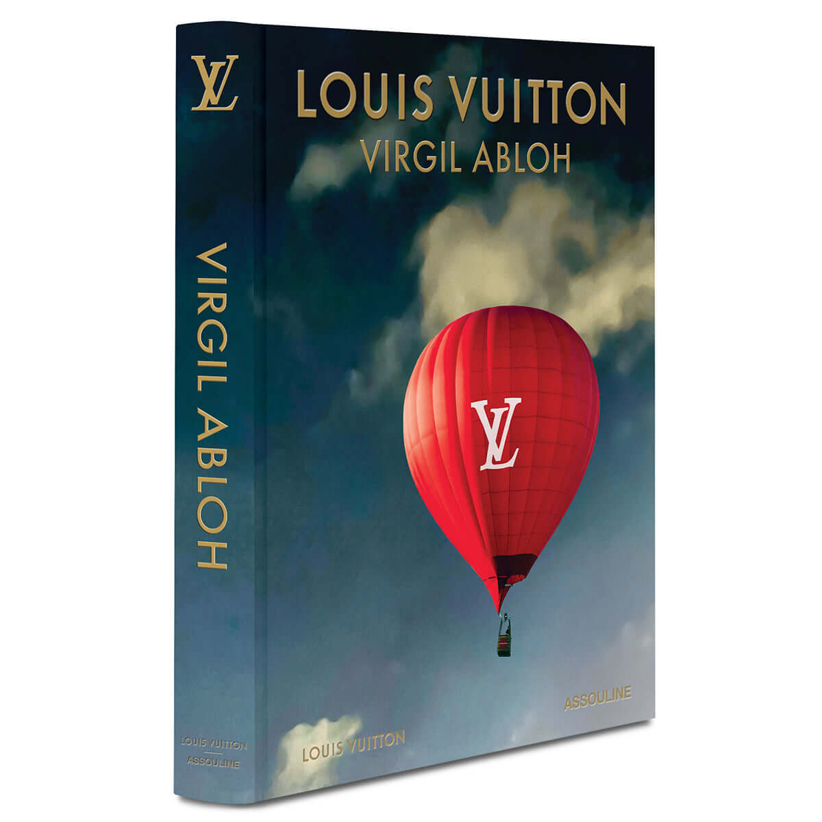 alt_tag: Assouline Louis Vuitton: Virgil Abloh book cover featuring a hot air balloon with LV logo.