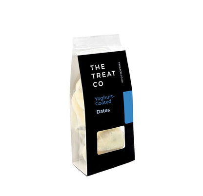Yoghurt Coated Dates in a stylish package from The Treat Co, offering a delicious snack option.