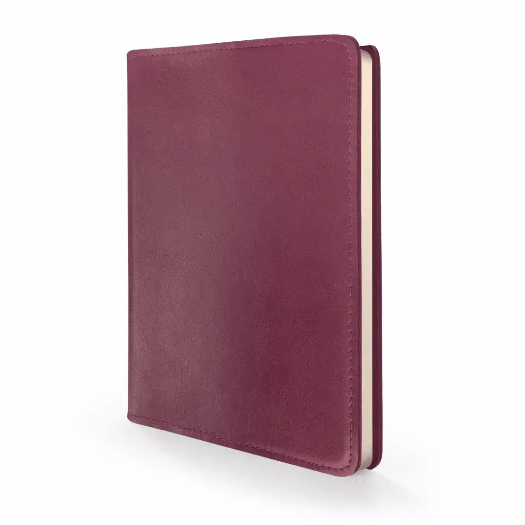 RUSTIK COLOURFUL LEATHER SLIP ON COVER + JOURNAL sleek maroon journal for self-expression and personal growth.
