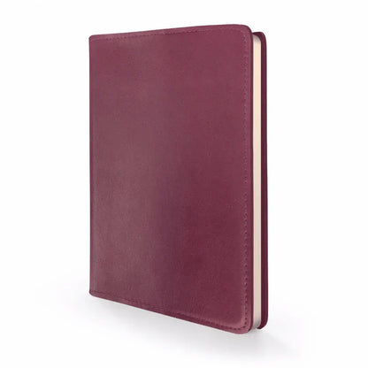 RUSTIK COLOURFUL LEATHER SLIP ON COVER + JOURNAL sleek maroon journal for self-expression and personal growth.