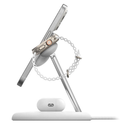 Belkin 15W 3-in-1 Qi2 Wireless Magnetic Charging Stand - White