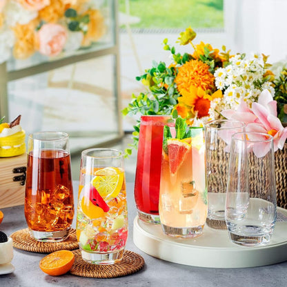 Tall Crystal Drinking Glass