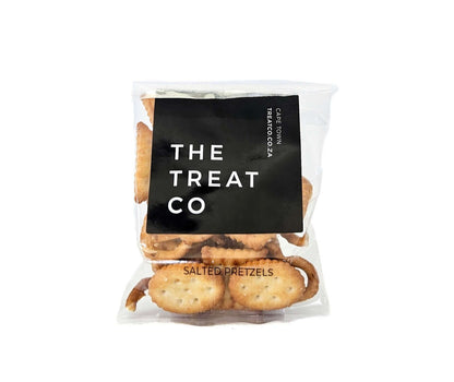 Salted Pretzel Mix in a clear bag from The Treat Co, featuring crispy, golden snacks for sharing or snacking.