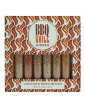 BBQ Grill Rub and Seasonings, Pack of 8 featuring a collection of original BBQ spices in a decorative box.