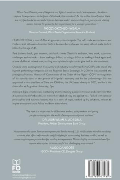 Making It Big: Lessons from a Life in Business by Femi Otedola