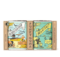 Taste of Africa Braai Gift Pack, Set of 2 with African Rub and Braai Salt in a stylish gift box.