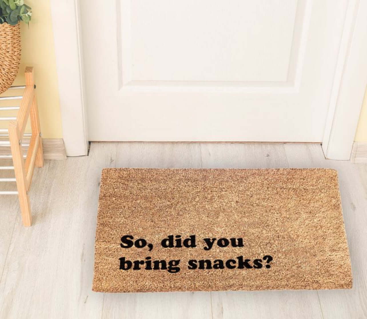 Did you bring snacks? doormat