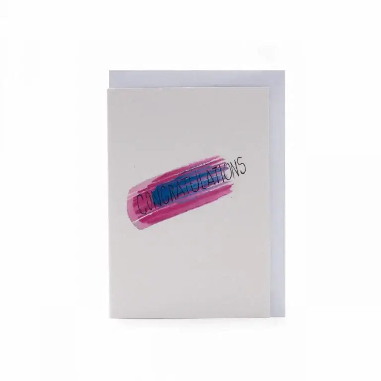 Congratulations Card featuring a colorful design, perfect for celebrating achievements, available with a matching envelope.