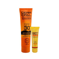 Dermopal Combo Sunscreen SPF 30 and blemish cream for UV protection and skin tone improvement.