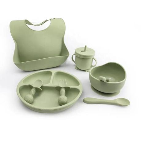 Silicone Baby Feeding Set - Green