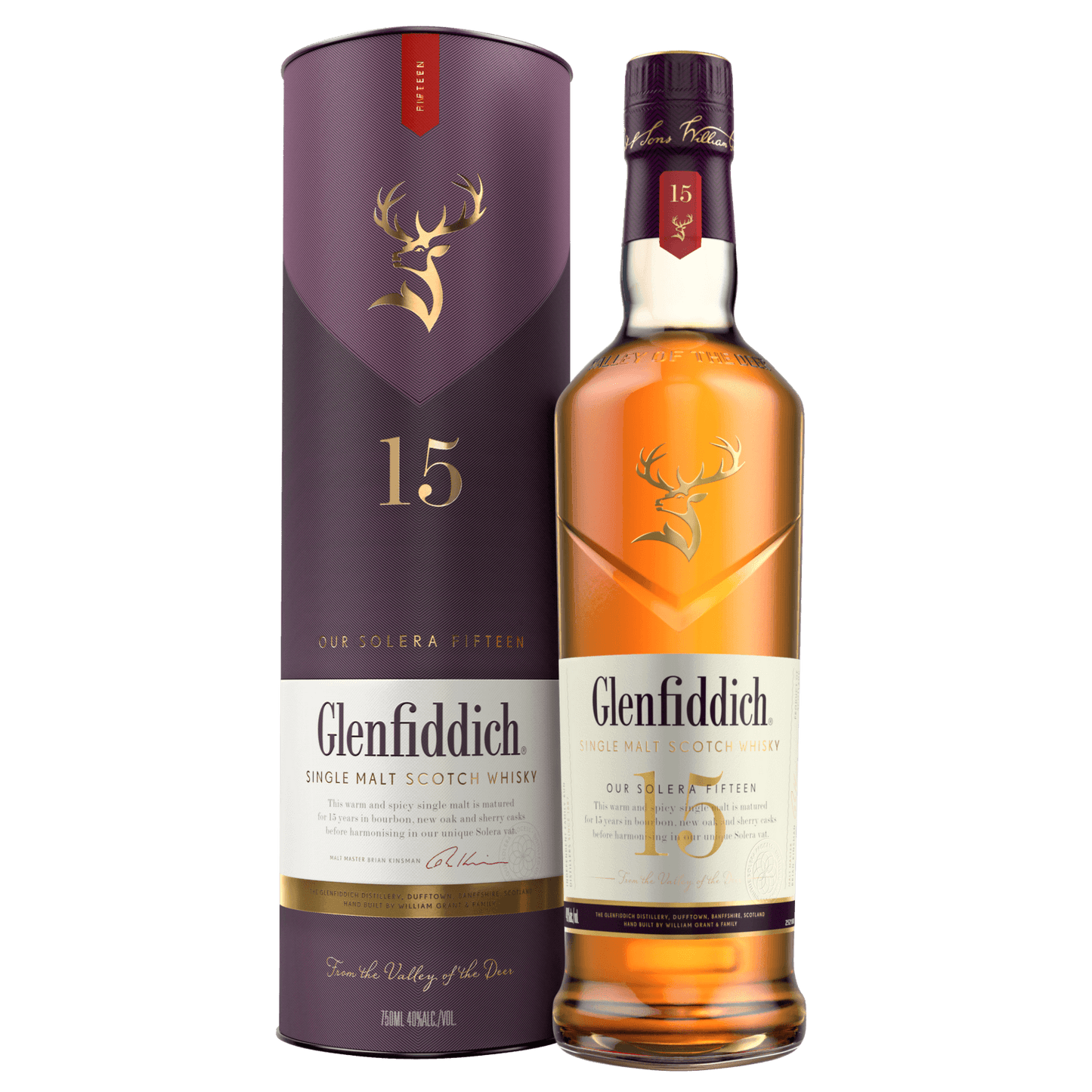 Glenfiddich 15 Year Old Single Malt Scotch Whisky 750ml