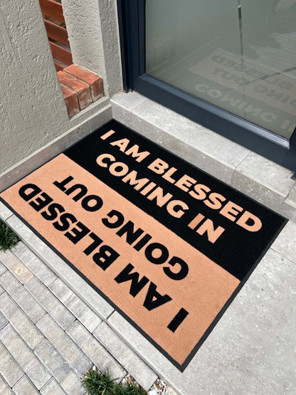 I'm blessed coming in, I'm blessed going out door mat (1000x700mm)