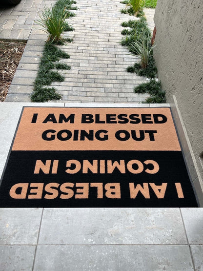 I'm blessed coming in, I'm blessed going out door mat (1000x700mm)