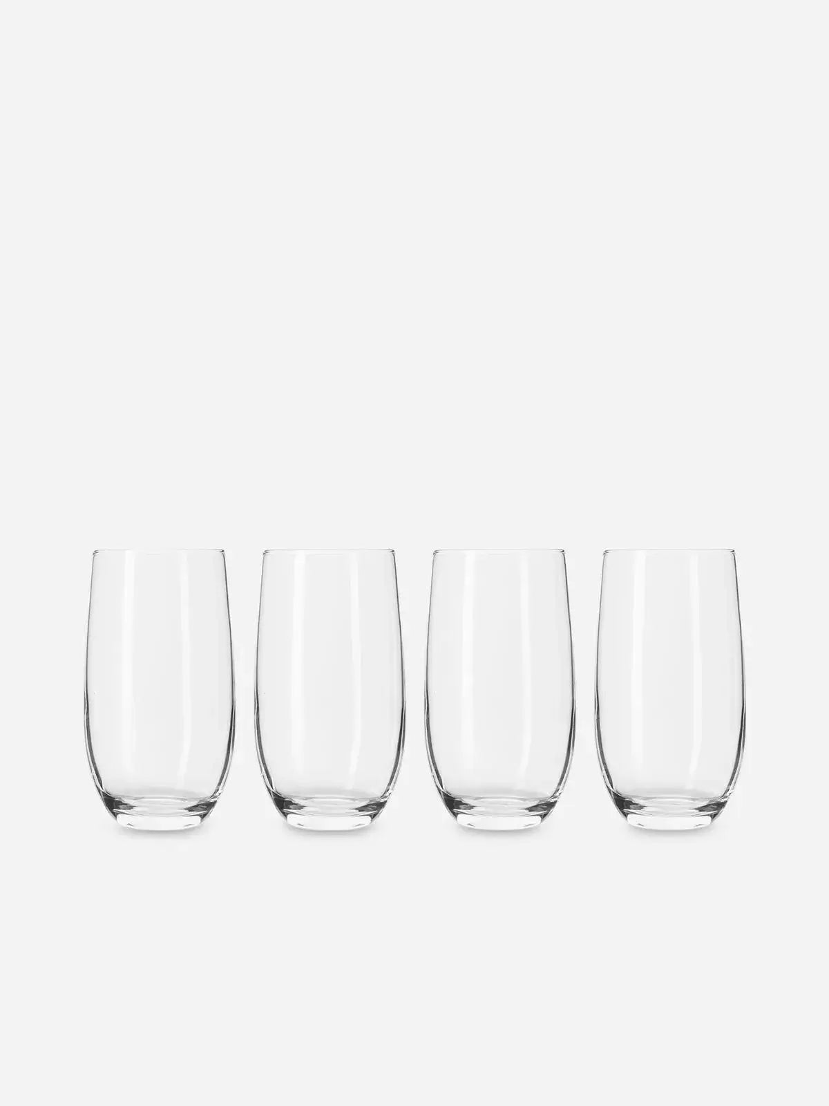 Viva Hi Ball Glass Set of 4 390ml featuring elegant and durable glasses ideal for any beverage.